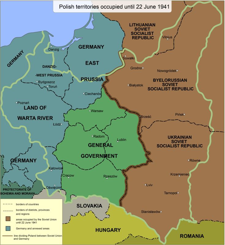 Map IG Farben Auschwitz III Concentration Camp Monowitz in December 1944 