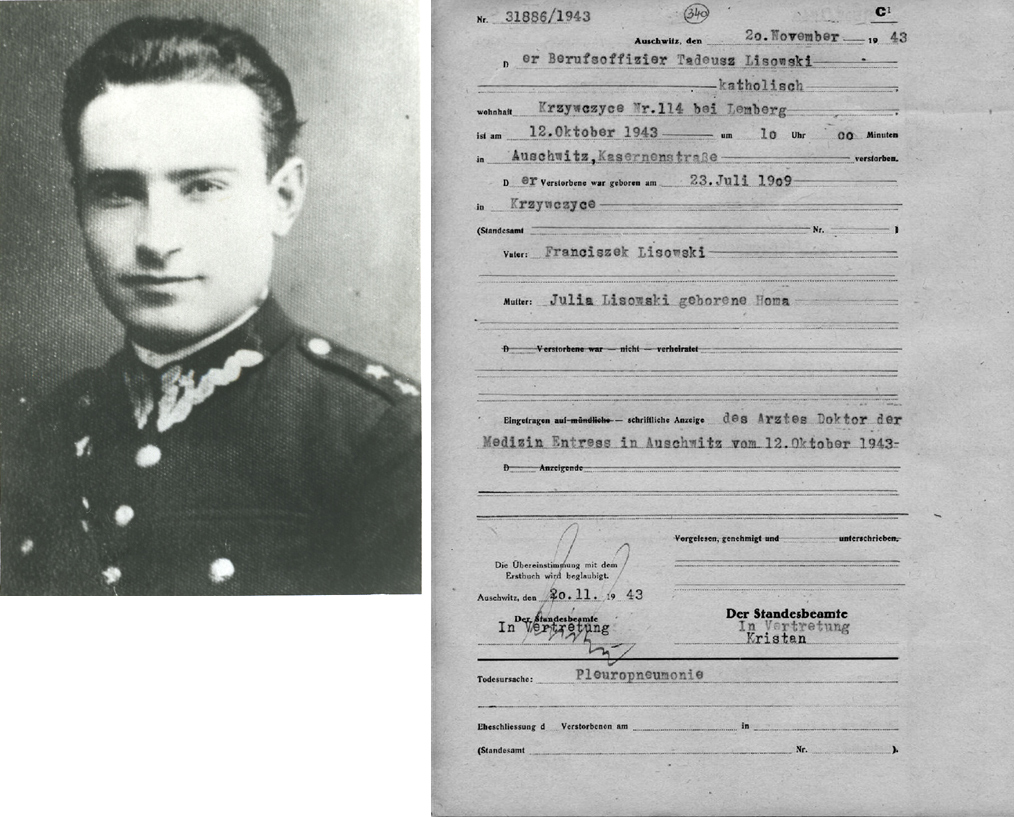 Portrait photograph of Tadeusz Paolone, dressed in military uniform. Gaze directed towards the lens, focused and cheerful expression on his face.